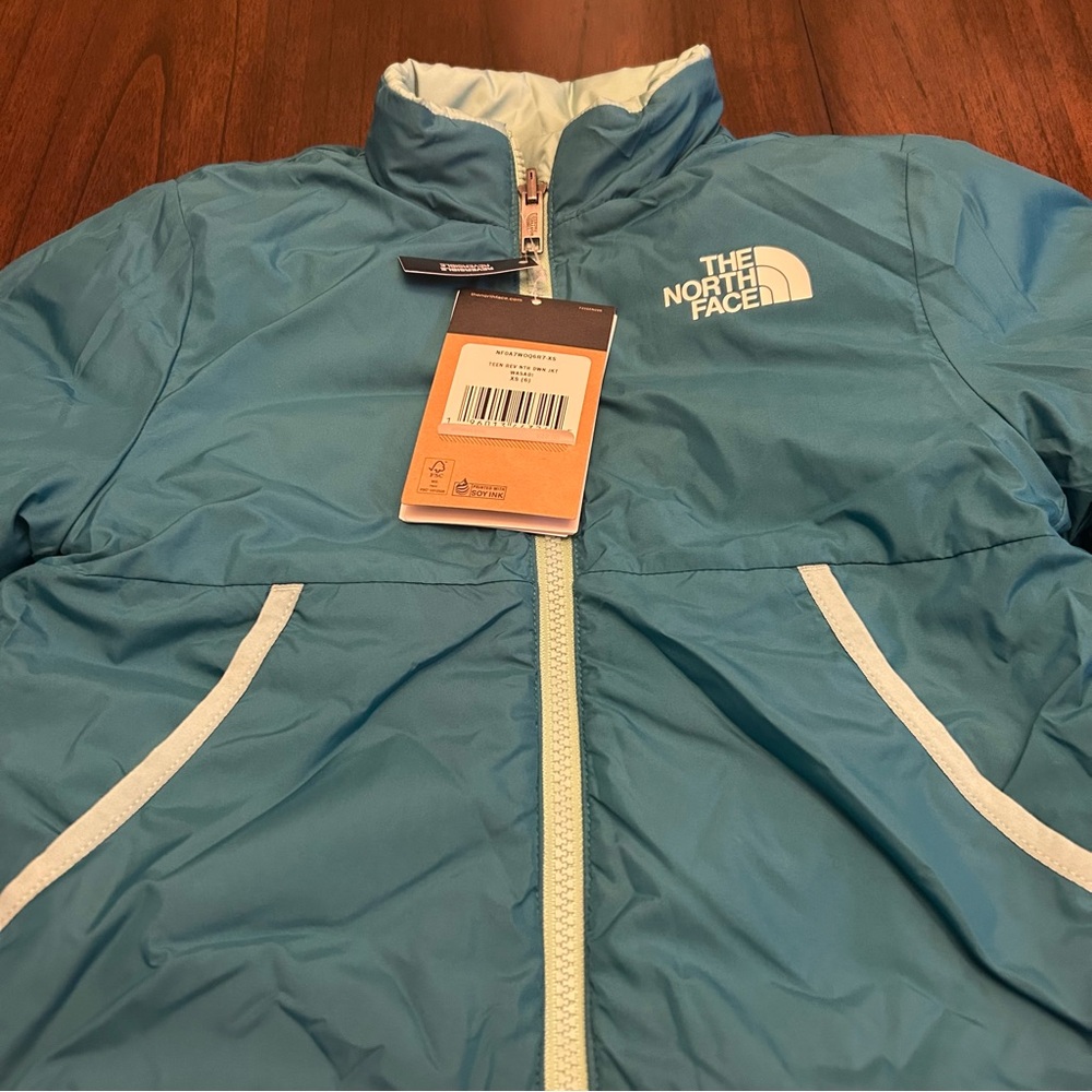 The North Face Teen Reversible North Down Jacket - Youth Wasabi X-Small (6) New - Picture 9 of 14